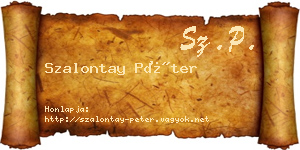 Szalontay Péter névjegykártya