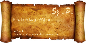 Szalontay Péter névjegykártya